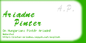 ariadne pinter business card